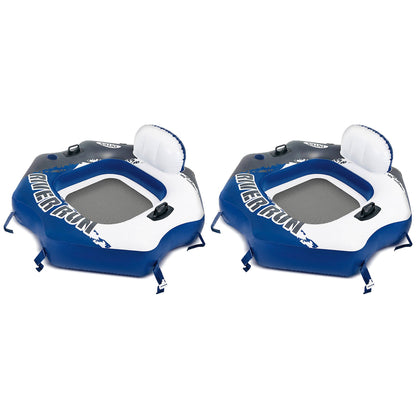 Intex 58854EP River Run Connect Lounge Inflatable Floating Water Tube (2 Pack)