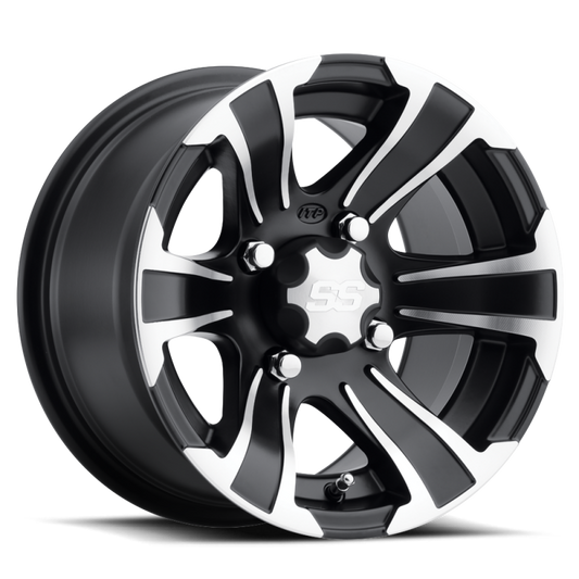 ITP SS 312 14x8 / 4x110 BP / 3+5 Offset Black w/ Machined Wheel