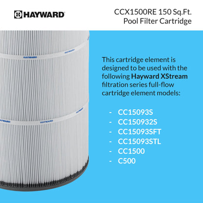 Hayward CCX1500RE 150 Square Foot Replacement Swimming Pool Filter Cartridge