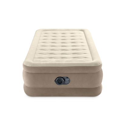 Intex 64425ED Dura-Beam Deluxe Ultra Plush Air Mattress with Built-in Pump, Twin