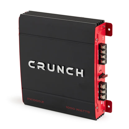 Crunch PX-1000.2 2 Channel 1000W Car Stereo Amplifier + Amp Wiring Kit (2 Pack)