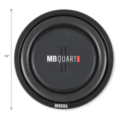 MB Quart DS1-304 400 Watt 12 Inch Slim Shallow Subwoofer Car/Truck DVC Sub