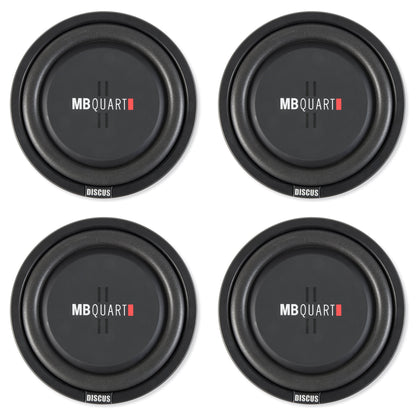 MB Quart DS1-304 1600 Watt 12 Inch Slim Shallow Automotive Subwoofers, 4 Piece