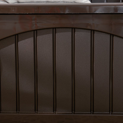 Suncast 31 Gallon Patio Seat Outdoor Storage and Bench Chair, Java (2 Pack)