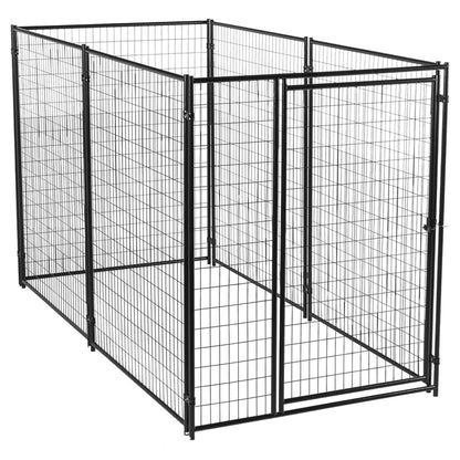Lucky Dog Large Modular Welded Wire Box Indoor Outdoor Dog Kennel, 10x5x6 Feet