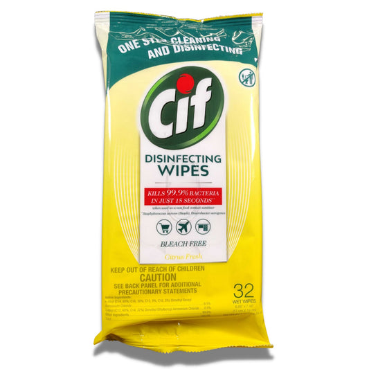 Fine Life Products Cif Multi Surface Disinfecting Citrus Wet Wipes, 32 Count