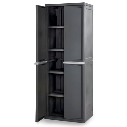 Sterilite Storage Cabinet, Garage, Pantry, & Kitchen Organizer, 4 Shelves, Gray