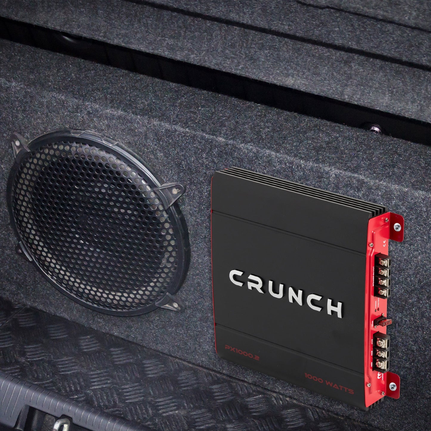 Crunch PX-1000.2 1000W Car Stereo Amp & Soundstorm AKS8 8 Gauge Amp Wiring Kit