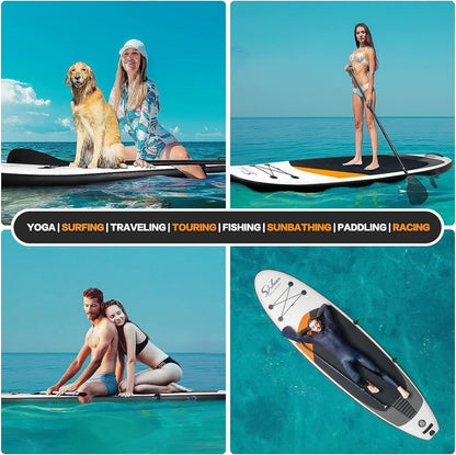 Inflatable Stand Up Paddle Board "Simple Deluxe Premium SUP for All Skill Levels, Paddle Boards for Youth & Adults, Blow Up Stand-Up Paddleboards with Accessories & Backpack, Surf Control, Black