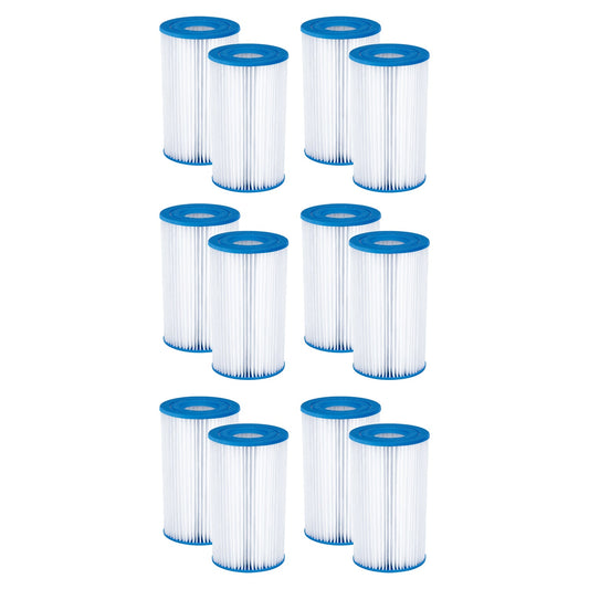 Summer Waves P57000302 Replacement Type B Pool & Spa Filter Cartridge (12 Pack)