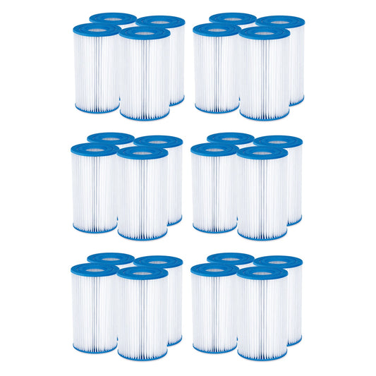 Summer Waves P57100204 Replacement Type A/C Pool Filter Cartridge (24 Pack)