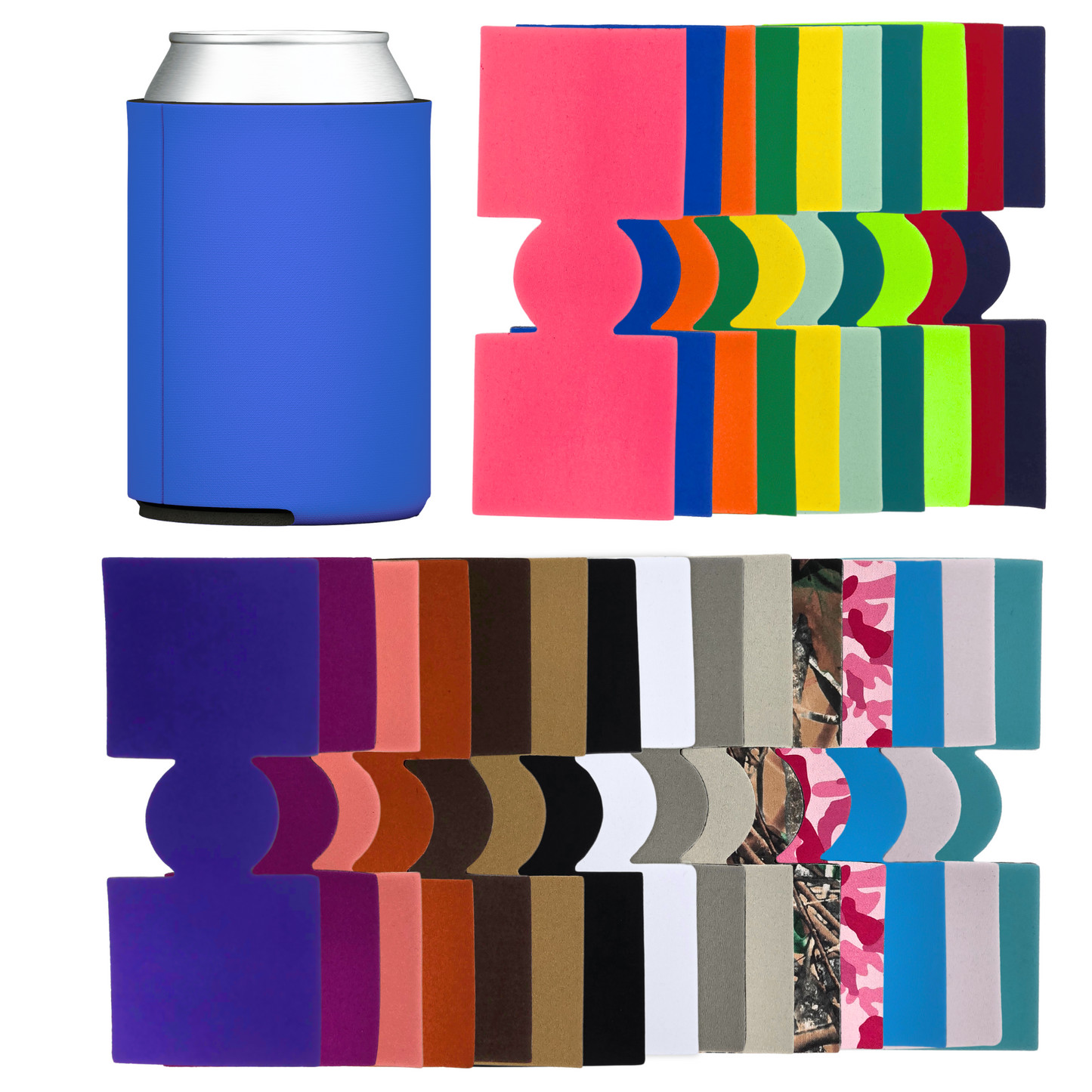 Unsewn Standard-Size Foam Can Coolers