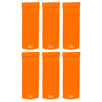 TRC Splash 70 Inch Foam Raft Lounger Pool Lake Float, Orange Breeze (6 Pack)