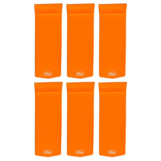 TRC Splash 70 Inch Foam Raft Lounger Pool Lake Float, Orange Breeze (6 Pack)