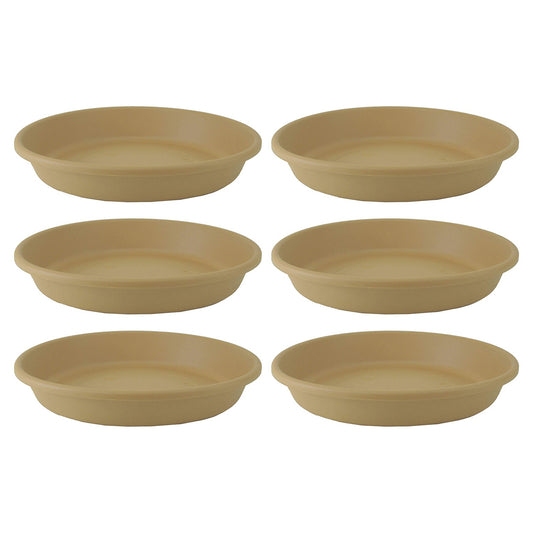 The HC Companies 21 Inch Planter Saucer for Classic Pots, Sandstone, 6 Pack