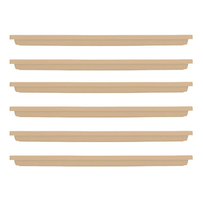 HC Companies Venetian 23.5 In Rectangular Flower Box Saucers, Sandstone (6 Pack)