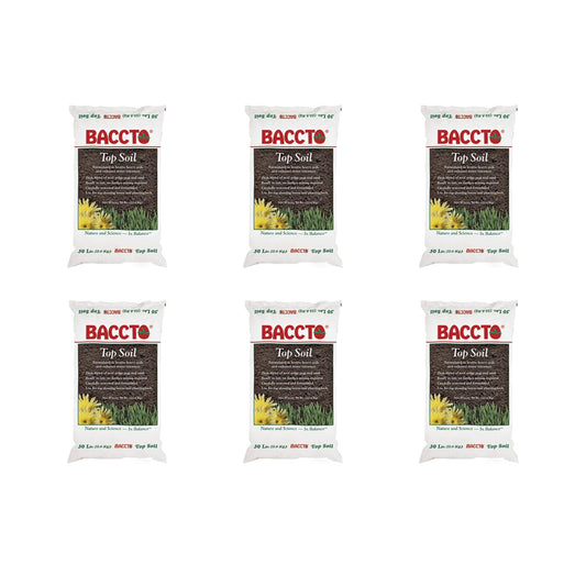 Michigan Peat Baccto Topsoil with Reed Sedge, Peat and Sand 50lbs (6 Pack)