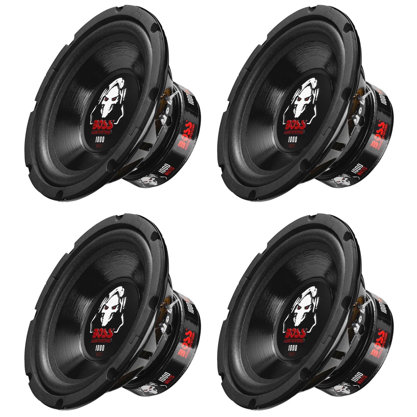 Boss Audio 8-Inch Dual Voice Coil 4-Ohm 1000-Watt Car Subwoofer (4 Pack) P80DVC