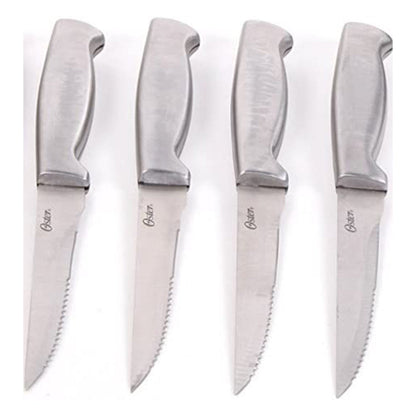 Oster Baldwyn 22 Piece Stainless Steel Kitchen Knife Cutlery Set, Brushed Satin