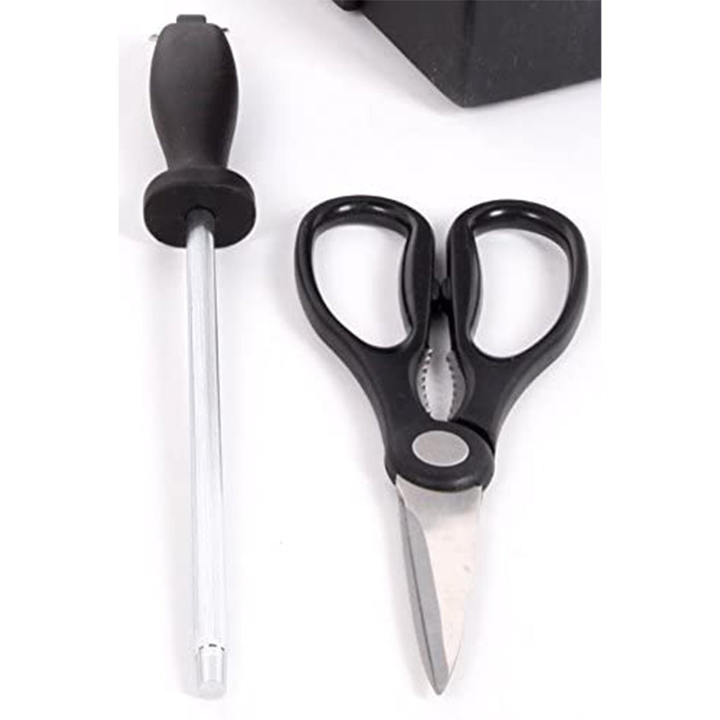 Oster Baldwyn 22 Piece Stainless Steel Kitchen Knife Cutlery Set, Brushed Satin