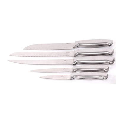 Oster Baldwyn 22 Piece Stainless Steel Kitchen Knife Cutlery Set, Brushed Satin