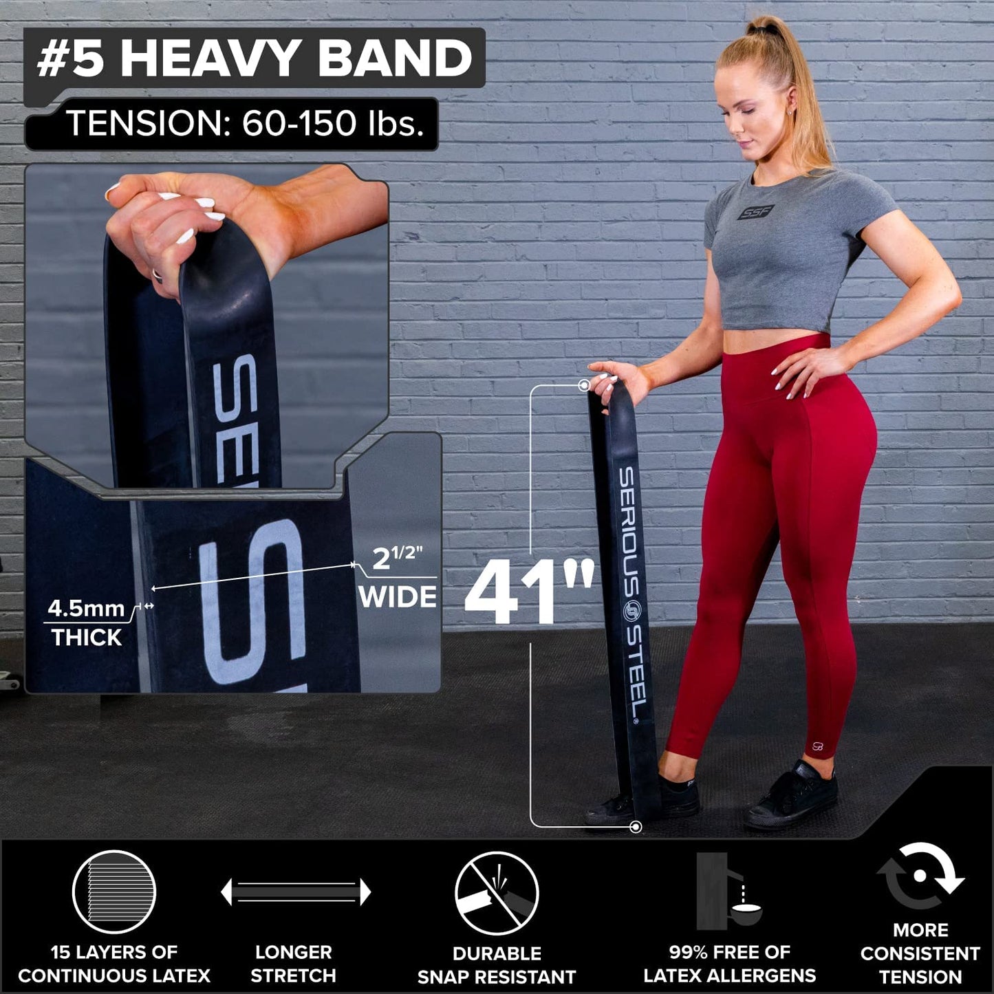 41" Heavy Resistance Band (60-150 lbs)