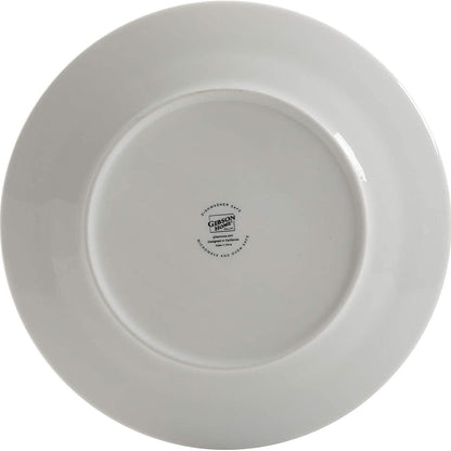 Gibson Netherwood 12 Piece Round Glaze Dinnerware Plates, Bowls, and Mugs, White