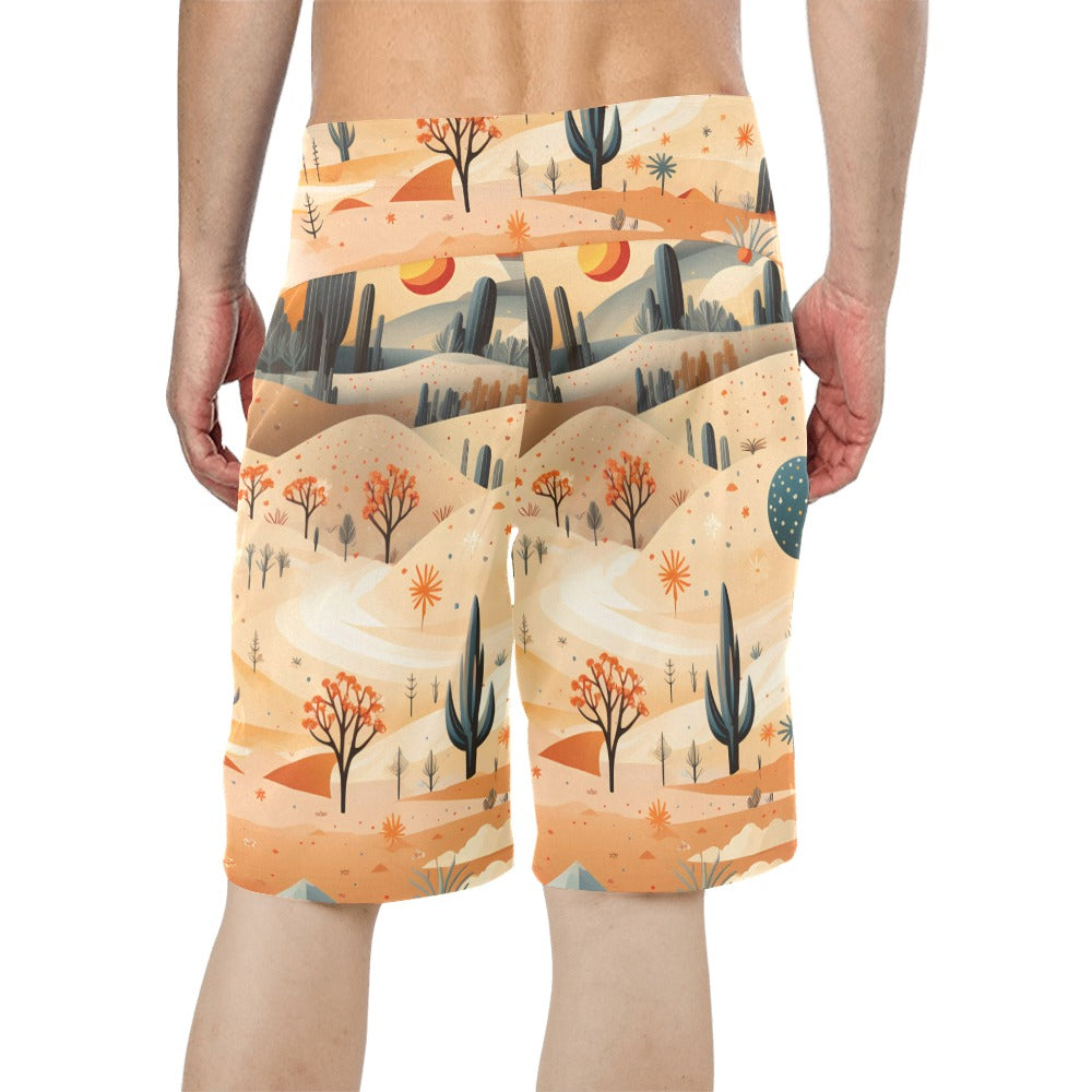 Southwestern Desert Men's Beach Board Shorts