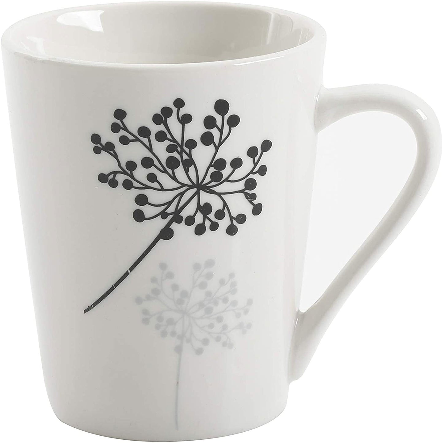 Gibson Netherwood 12 Piece Round Glaze Dinnerware Plates, Bowls, and Mugs, White