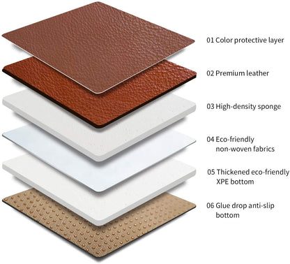 ISFC INSURFINSPORT Leather Front Inside Car Seat Cover Accessory, Red