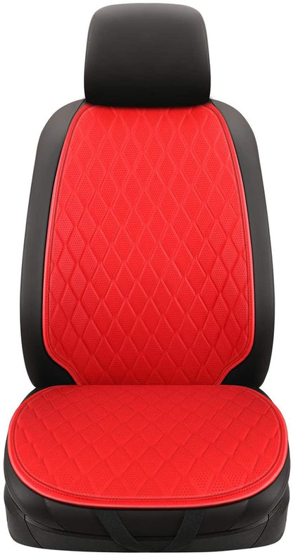 ISFC INSURFINSPORT Leather Front Inside Car Seat Cover Accessory, Red