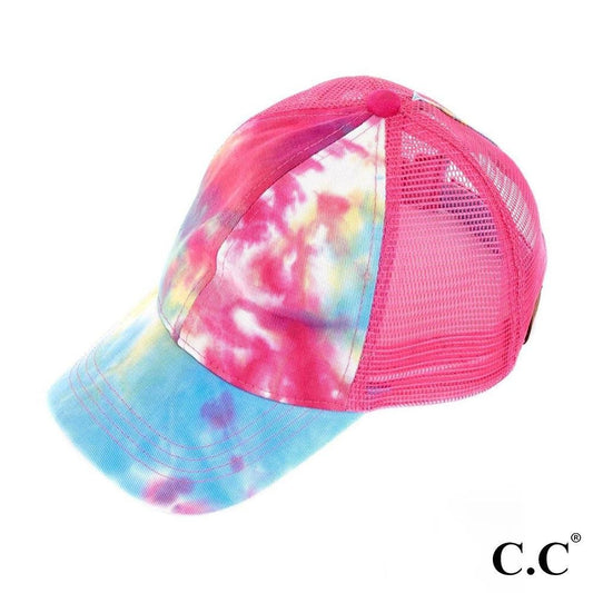 C.C Tie-Dye Trucker Cap with Mesh Back