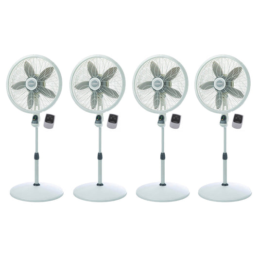 Lasko 18 Inch Elegance Performance Oscillating Pedestal Fan w/ Remote (4 Pack)