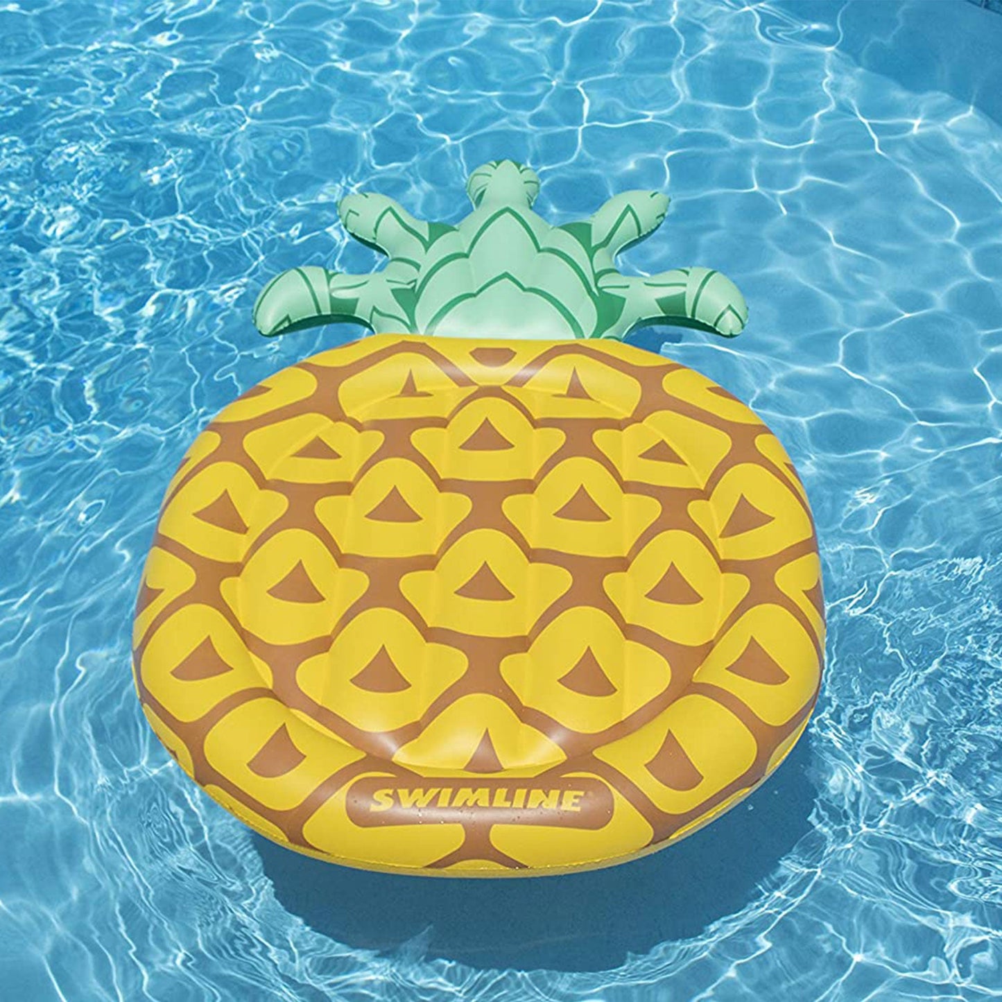 Swimline Jumbo 88" x 50" Inflatable Tropical Pineapple Pool Float Island Lounger