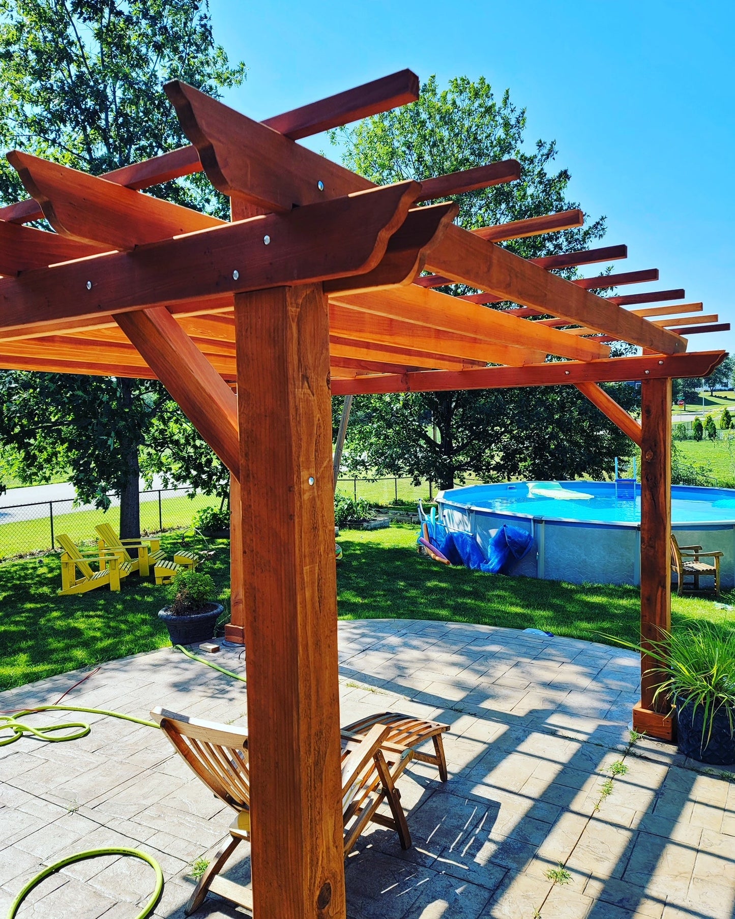 Outdoor Super Deck Redwood Pergola