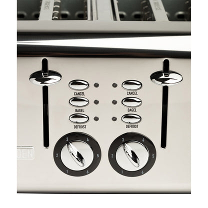 Haden Stainless Steel Retro Toaster & 1.7 Liter Stainless Steel Electric Kettle