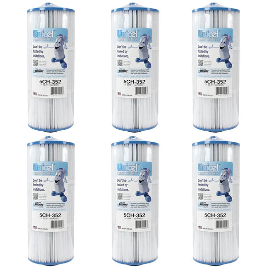 Unicel 5CH-352 Replacement 35 SqFt Filter Cartridge for Spa, 151 Pleats (6 Pack)