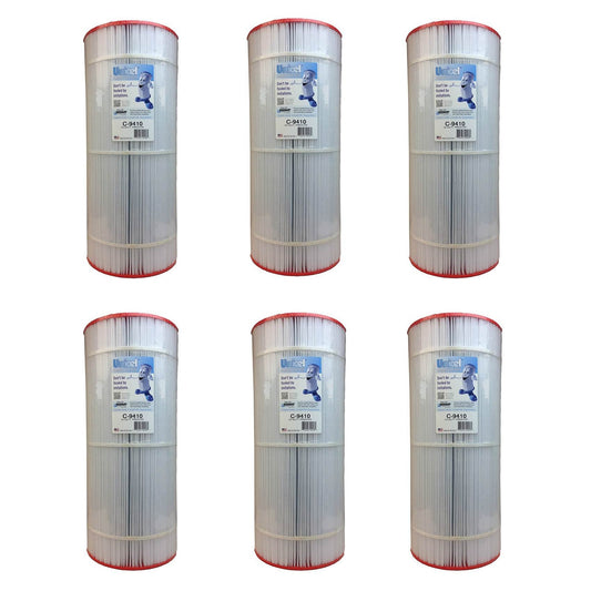 Unicel C-9410 Replacement 100 Sq Ft Pool Filter Cartridge, 155 Pleats, 6 Pack