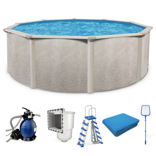 Aquarian Phoenix 15ft x 52in Above Ground Swimming Pool w/Pump and Pool Ladder