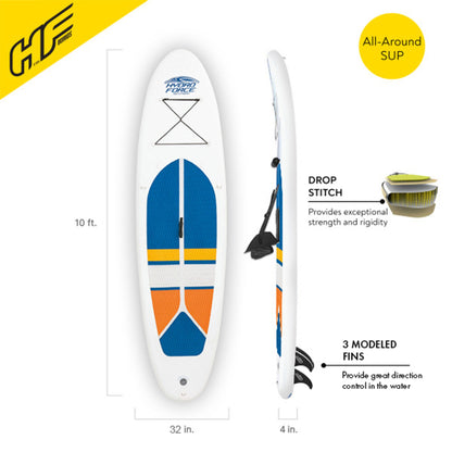 Bestway Hydro-Force White Cap 10' Inflatable Stand Up Paddle Board Kayak Set