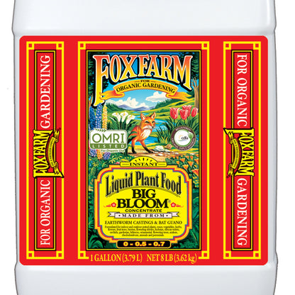 Fox Farm Big Bloom FX14003 Organic Plant/Flower Liquid Food Concentrate, 1Gallon