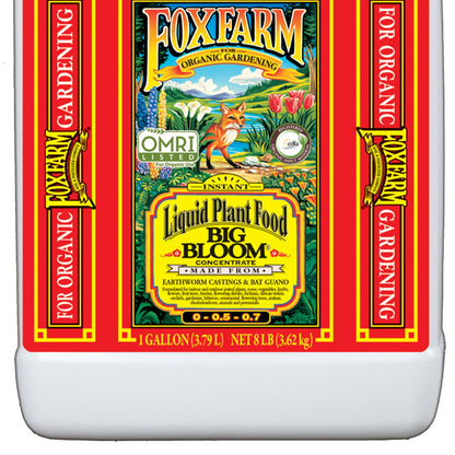 Fox Farm Big Bloom FX14003 Organic Plant/Flower Liquid Food Concentrate, 1Gallon