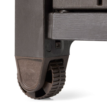 Keter Unity 40 Gal Patio Storage Grilling Bar Cart w/ Stainless Steel Top, Brown