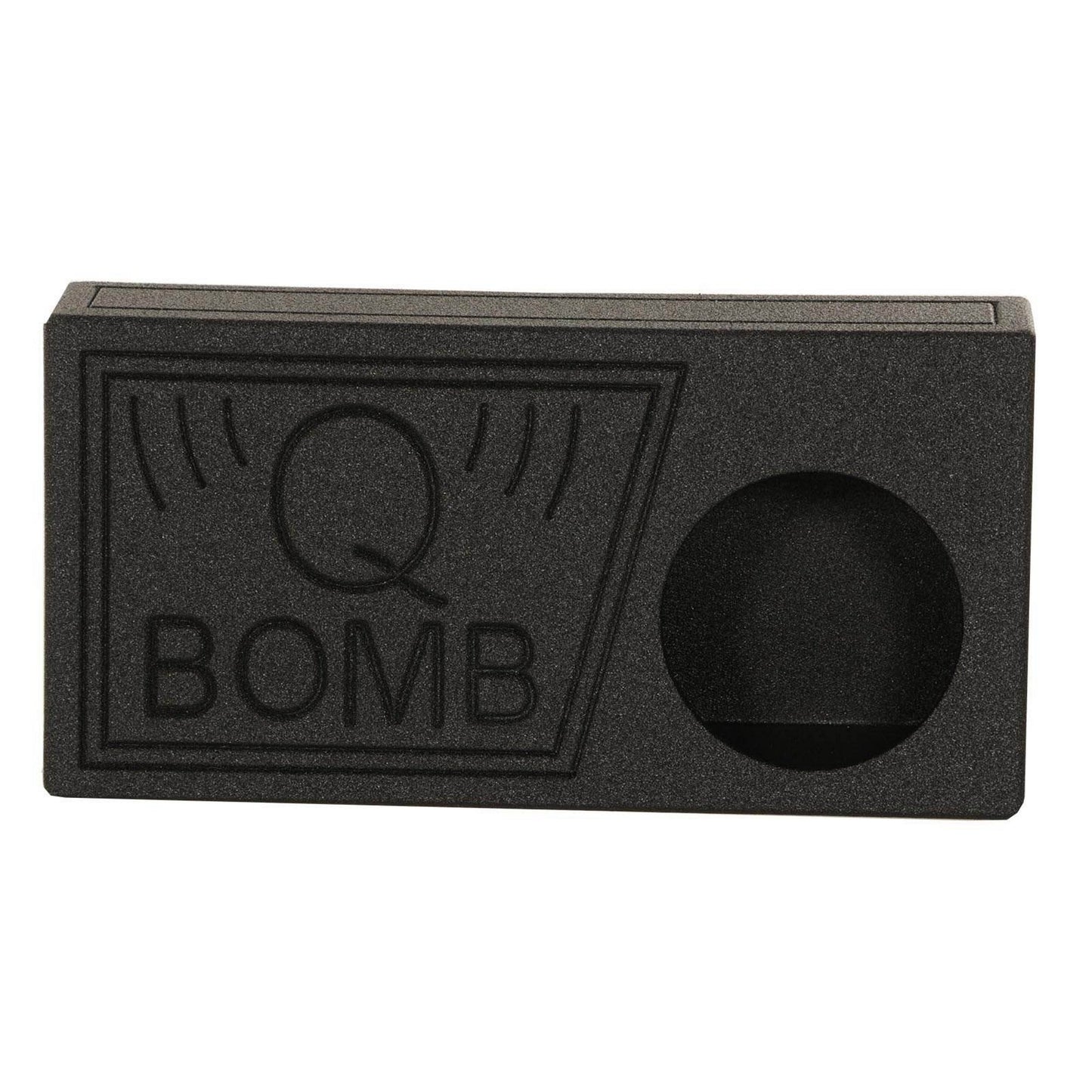 Q Power QBomb 10 Inch Single Vented Subwoofer Sub Box with Black Bedliner Spray
