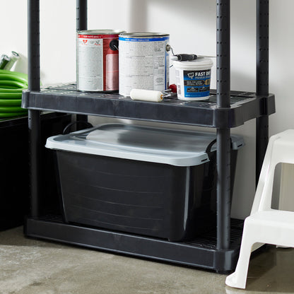 Life Story 55 Quart Stackable Storage Bin, Heavy Duty Lidded Container, 12 Pack