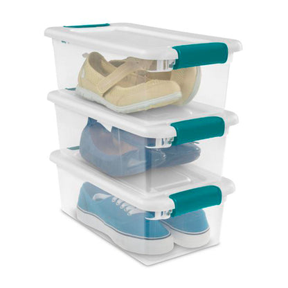 Sterilite 15 Qt Stackable Storage Boxes & 6 Qt Organizing Bins, 12 Pack Each