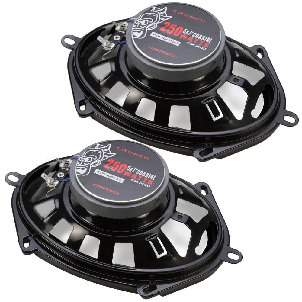 Crunch 250W Full Range 2 Way Coaxial Car Audio 5x7 by 6x8" Speaker Pair CS5768CX