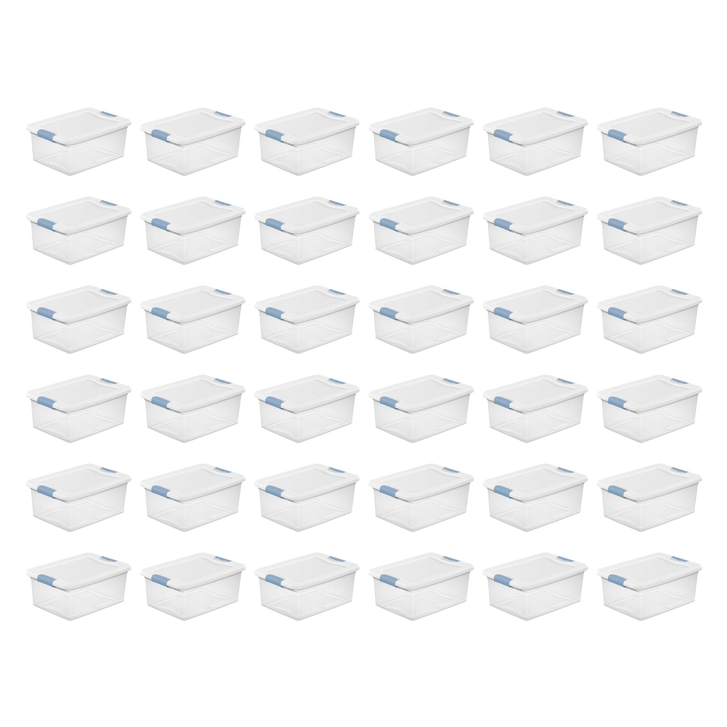 Sterilite 15-Quart Clear Stackable Latching Storage Box Container (36 Pack)