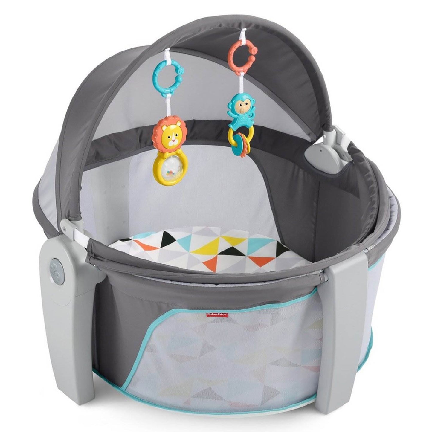 Fisher Price On-the-Go Indoor & Outdoor Folding Baby Travel Dome with Sun Canopy