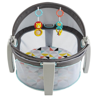 Fisher Price On-the-Go Indoor & Outdoor Folding Baby Travel Dome with Sun Canopy